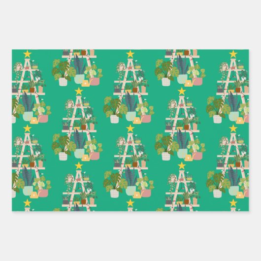 クリスマスハウスプラント ラッピングペーパーシート (正面)