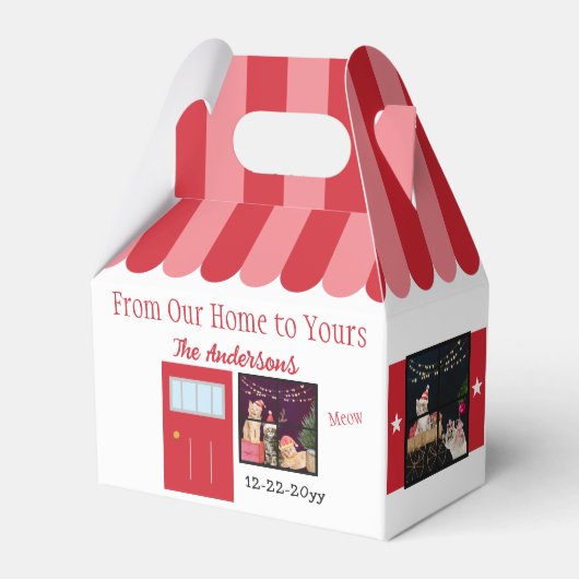 クリスマスハウスペットパーティーフェイスボックス フェイバーボックス (正面サイド)