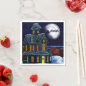 クリスマスハウスホリデーフォークアートバルクナプキンス スタンダードカクテルナプキン (インサイチュ)