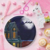 クリスマスハウスホリデーフォークアートBULKプレート ペーパープレート (パーティー)