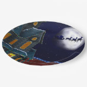 クリスマスハウスホリデーフォークアートBULKプレート ペーパープレート (アングル)