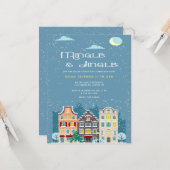 クリスマスハウスミングルとジャングルのホリデーパーティー カード (正面/裏面インサイチュ)