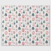 クリスマスハウスラッピング紙 – ホリデーヴィレッジ ラッピングペーパー (フラット)