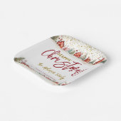 クリスマスハウス通りシーン ペーパープレート (傾斜あり)