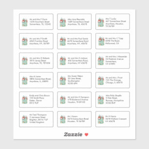 クリスマスハウス18個人名住所 シール