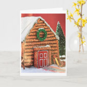 ***クリスマスハウス**お願い！ カード (黄色い花)