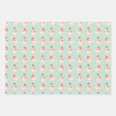 クリスマスハウス、サンタクロース、霜の降りた弓 ラッピングペーパーシート (正面2)