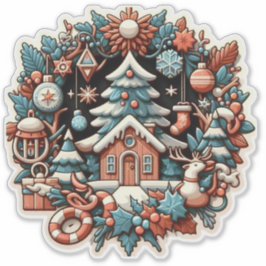 クリスマスハウス シール