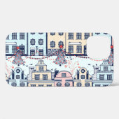クリスマスハウス、ヴィンテージフェスティバルパターン。 Case-Mate iPhoneケース (裏面 (横))