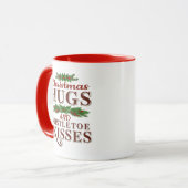 クリスマスハグとヤドリギのキス マグカップ (正面左)