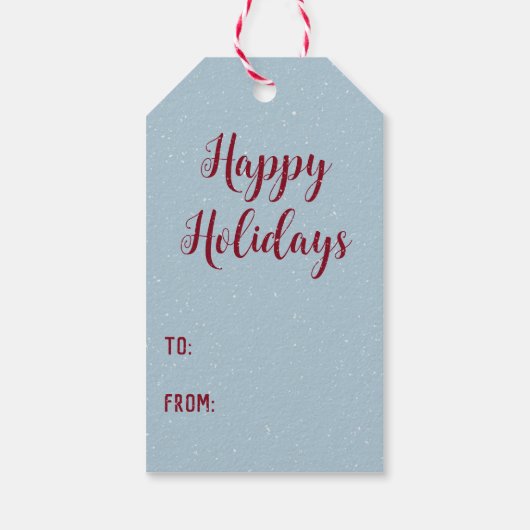 クリスマスハグズテディベアと雪だるま ギフトタグ (裏面)