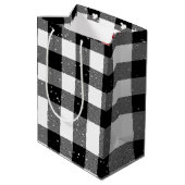 クリスマスハスキーオンバッファロープレイド中抱き枕 ミディアムペーパーバッグ (裏面アングル)