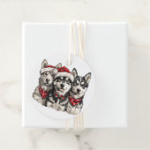 クリスマスハスキー犬 フェイバータグ (インサイチュ)