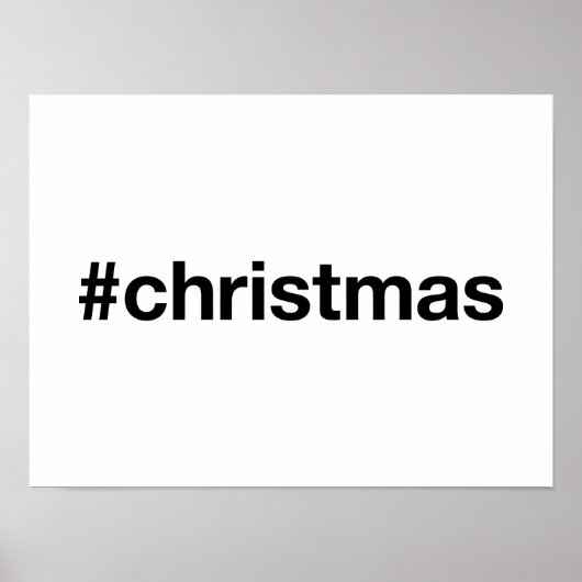 クリスマスハッシュタグ ポスター (正面)