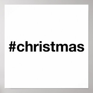 クリスマスハッシュタグ ポスター