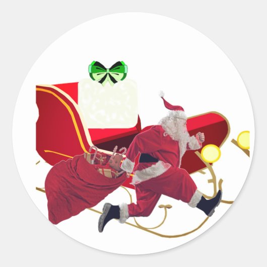 クリスマスハッスルステッカー ラウンドシール (正面)