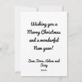 クリスマスハットかわいい動物ペットとオレンジの猫 シーズンカード (裏面)