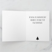 クリスマスハットに乗った馬 カード (内部)