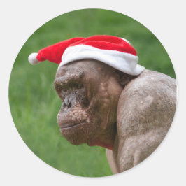 クリスマスハットのジャンボ ラウンドシール