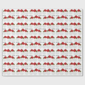 クリスマスハットバレーボール |カスタマイズ ラッピングペーパー (フラット)