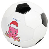クリスマスハットマンガを着た可愛いハッピータコ サッカーボール (3/4)