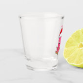 クリスマスハットマンガを着た可愛いハッピータコ ショットグラス (左)