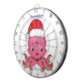 クリスマスハットマンガを着た可愛いハッピータコ ダーツボード (正面右)