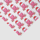 クリスマスハットマンガを着た可愛いハッピータコ 薄葉紙 (詳細)