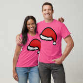 クリスマスハットレトロ Tシャツ (ユニセックス)