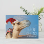 クリスマスハット付きラクダ シーズンカード (スタンド正面)