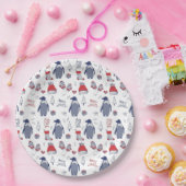 クリスマスハット手袋パターンパーティー ペーパープレート (パーティー)