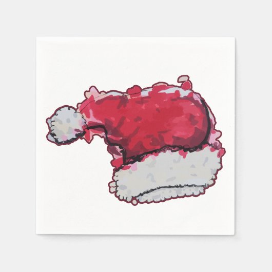 クリスマスハット スタンダードカクテルナプキン (正面)