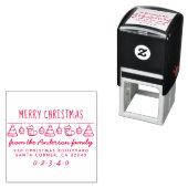 クリスマスハット&ストッキングバンティング差出人住所 セルフインキングスタンプ (インサイチュ)