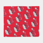 クリスマスハット フリースブランケット (正面(横))