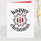 クリスマスハッピークリスマス カード (黄色い花)