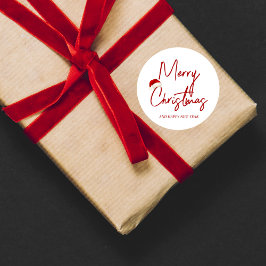 クリスマスハッピーニューイヤーのシール ラウンドシール