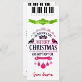 クリスマスハッピーニューイヤーキャロルカード (正面/裏面)