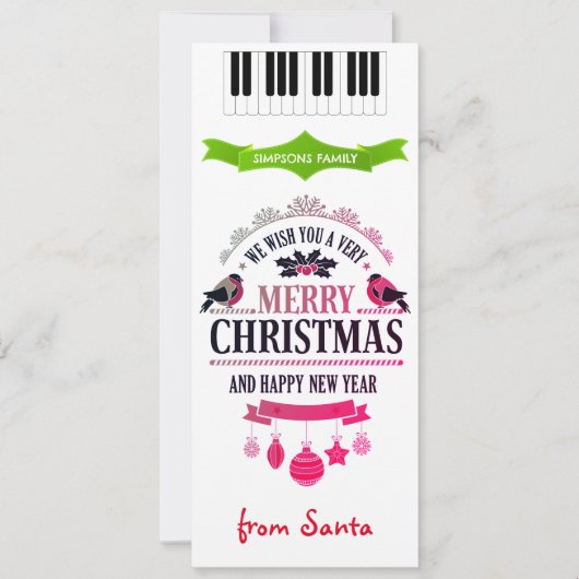 クリスマスハッピーニューイヤーキャロルカード (正面)
