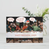 クリスマスハッピーバースデーイエス漫画スタイル 招待状 (スタンド正面)