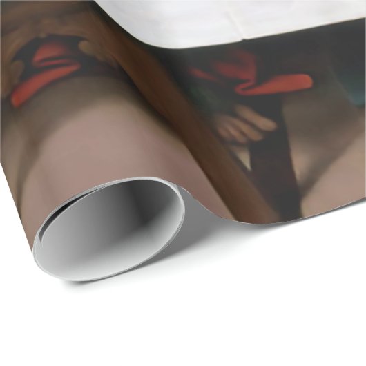 クリスマスハッピーバースデーイエズス漫画おもしろいスタイル ラッピングペーパー (ロールコーナー)