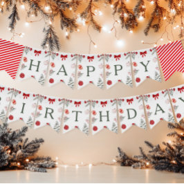 クリスマスハッピーバースデー バンティングフラッグ