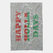 クリスマスハッピーホラ日 キッチンタオル (縦)