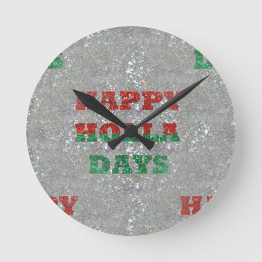 クリスマスハッピーホラ日 ラウンド壁時計 (正面)