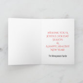 クリスマスハッピーホリデイズデコレーションレッドドア シーズンカード (内部)