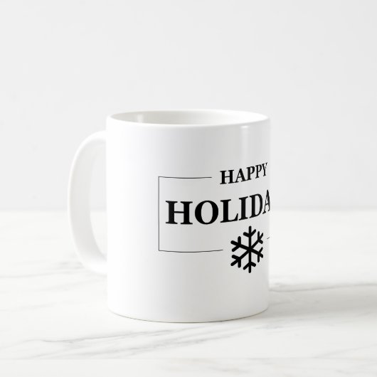 クリスマスハッピーホリデーカスタムメリークリスマス コーヒーマグカップ (正面左)