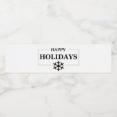 クリスマスハッピーホリデーカスタムメリークリスマス ペットボトルラベル (シングルラベル)