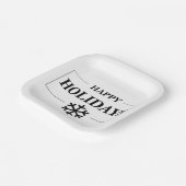 クリスマスハッピーホリデーカスタムメリークリスマス ペーパープレート (傾斜あり)