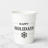 クリスマスハッピーホリデーカスタムメリークリスマス 紙コップ (裏面)