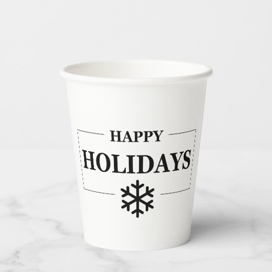 クリスマスハッピーホリデーカスタムメリークリスマス 紙コップ (裏面)