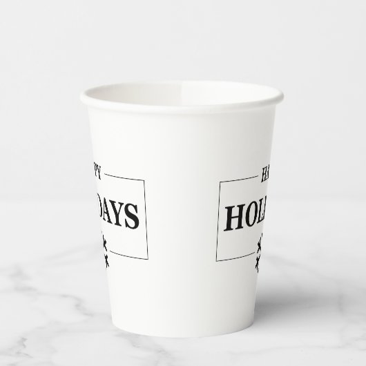 クリスマスハッピーホリデーカスタムメリークリスマス 紙コップ (左)